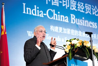 昨日,印度總理莫迪在上海出席“中國-印度經貿論壇”並發表講話。