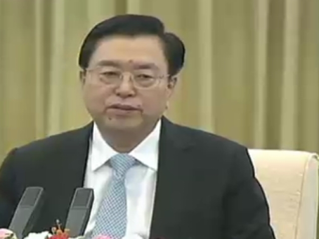 張德江與韓國國會議長姜昌熙舉行會談